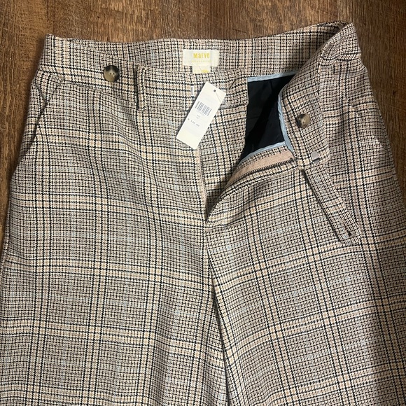 Maeve Plaid Wide Length Pants Anthropologie - Picture 5 of 8